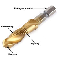 HSS Titanium Metric Tap Drill Bits Set | M3–M10 Thread Taps