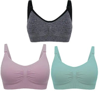 Nursing Bras for Breastfeeding Women – 3-Pack Seamless Maternity Bra (S–4XL)