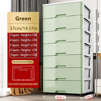 Rolling Drawer Storage Cabinet with Wheels | 3–7 Layer Dustproof Organizer Wardrobe