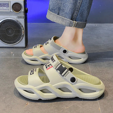 2025 Summer Men Massage Slippers Slides Indoor Outdoor Sandals Beach Casual Shoes Soft Sole Slides Men Flip-flops Men's Sandals