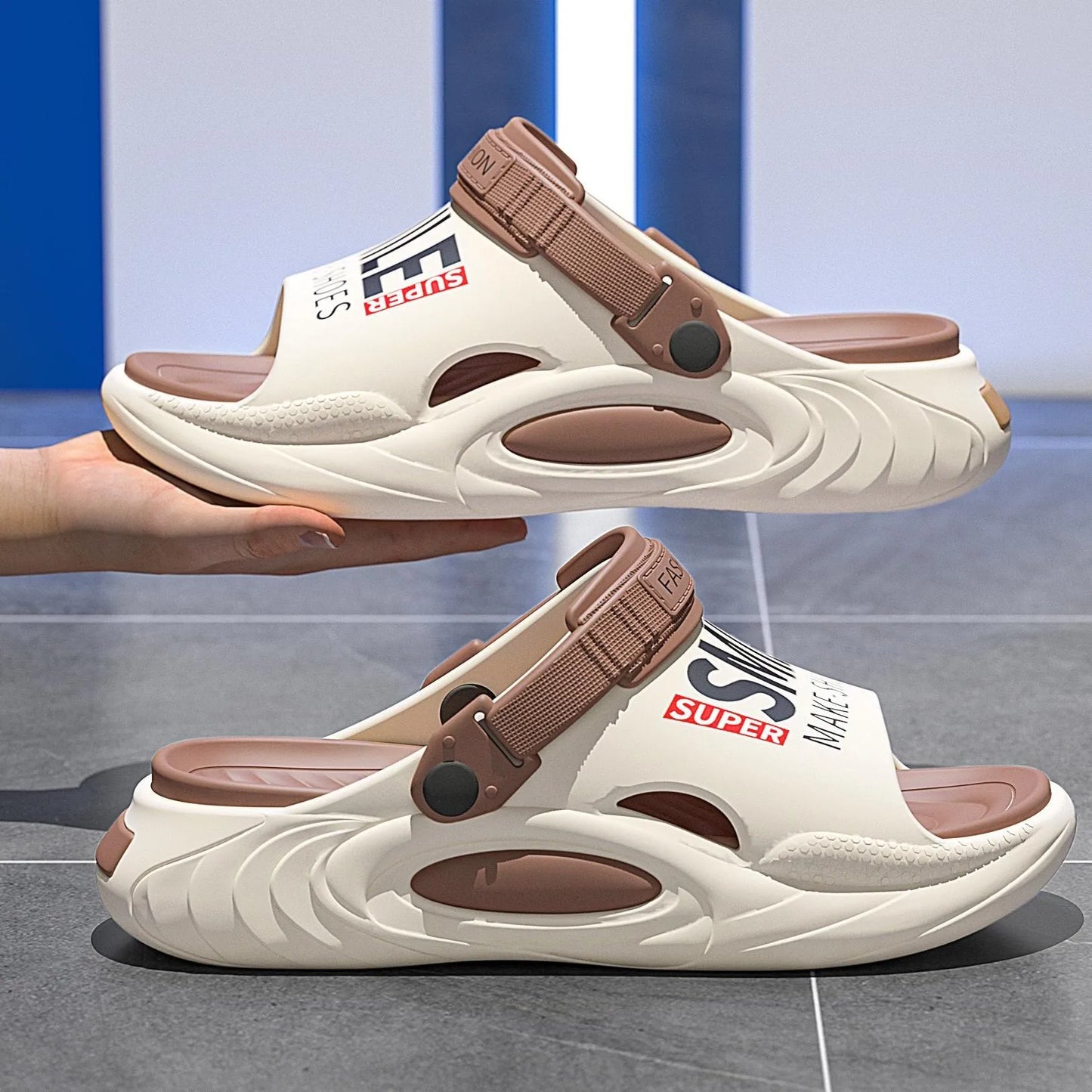 Men's Anti-Slip Beach Slides - Ultra Light Summer Slippers
