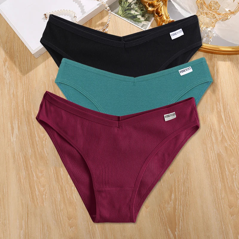 Set de 3 Panties de Algodón - Ropa Interior Tallas Plus M-4XL