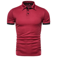 Men's Solid Color Short Sleeve Polo Shirt — Breathable, Everyday Casual