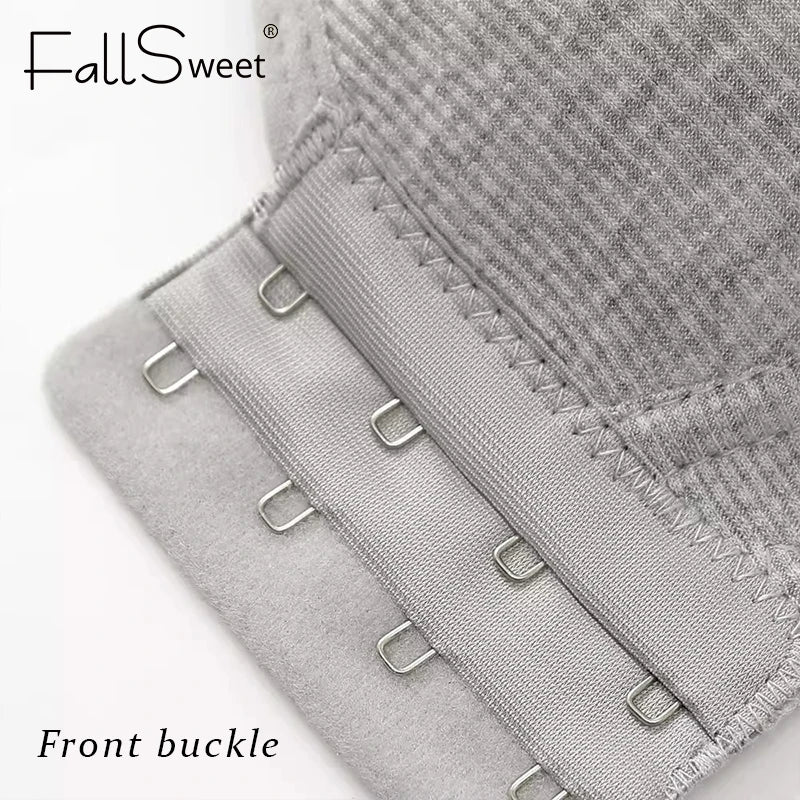 Sostén Sin Costuras FallSweet con Cierre Frontal - Bralette Push Up Sin Aro Cobertura Total