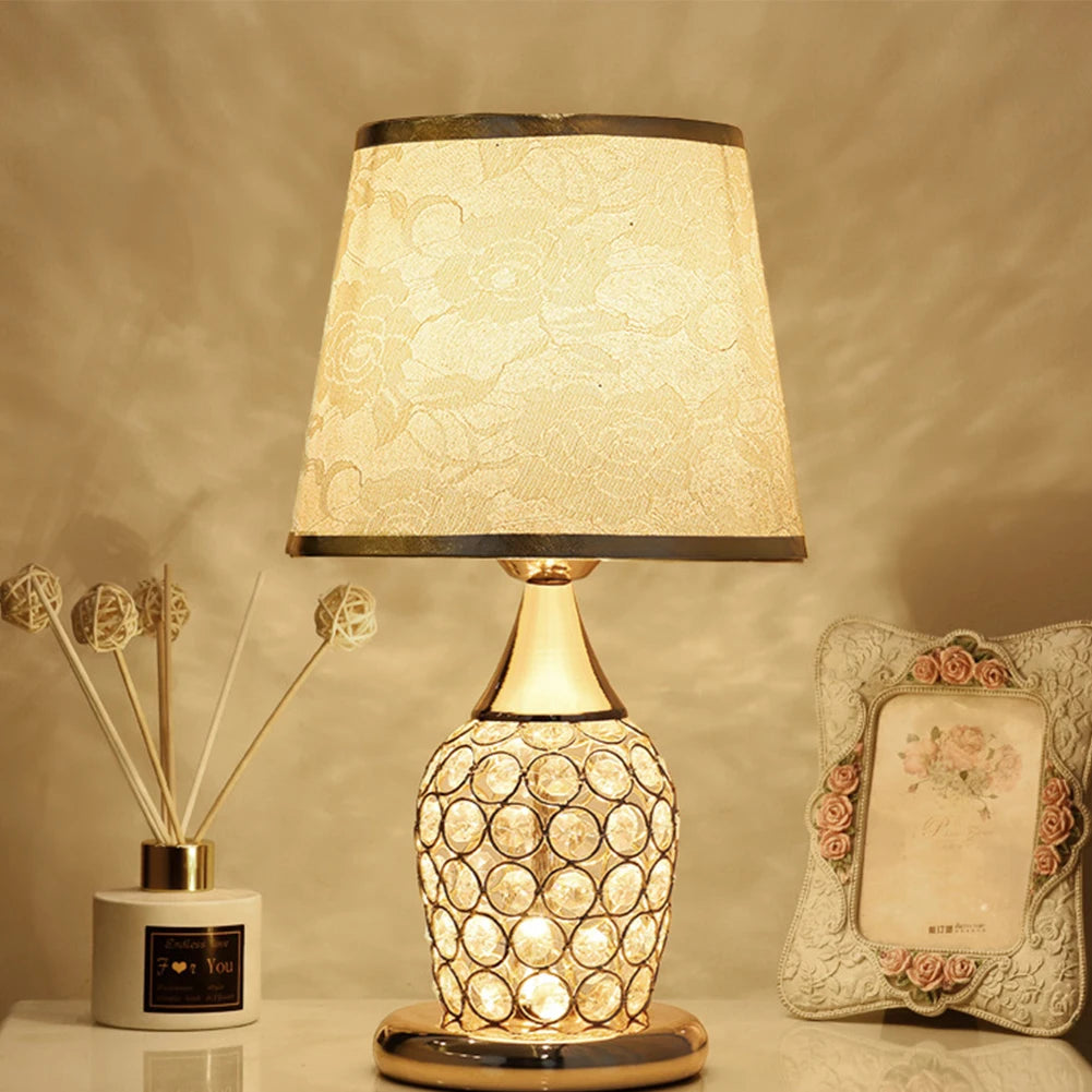 Crystal Table Lamp - Modern Bedroom Lighting