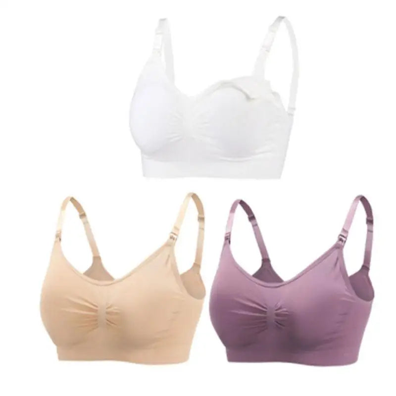 Nursing Bras for Breastfeeding Women – 3-Pack Seamless Maternity Bra (S–4XL)
