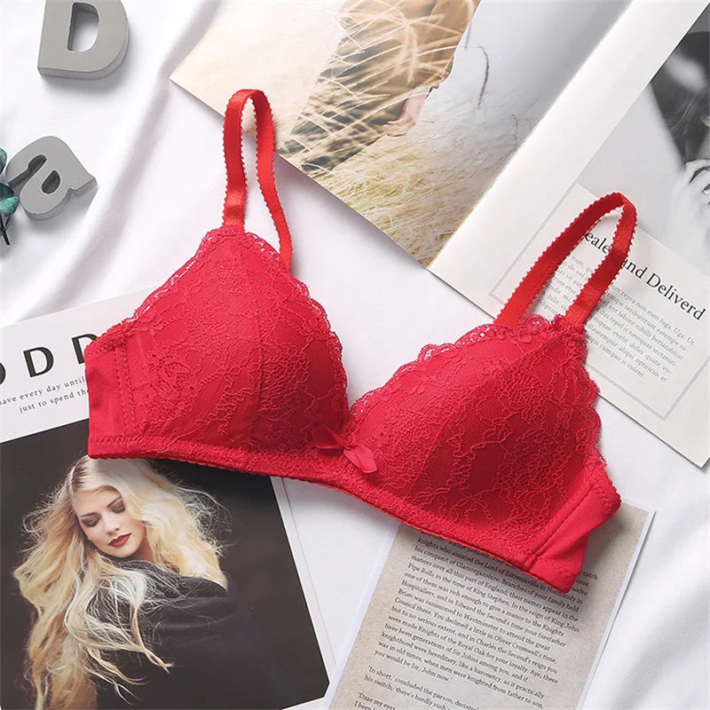 Women's Seamless Wire-Free Push Up Bra – 3/4 Cup Lace | Sizes 70–90 ABC