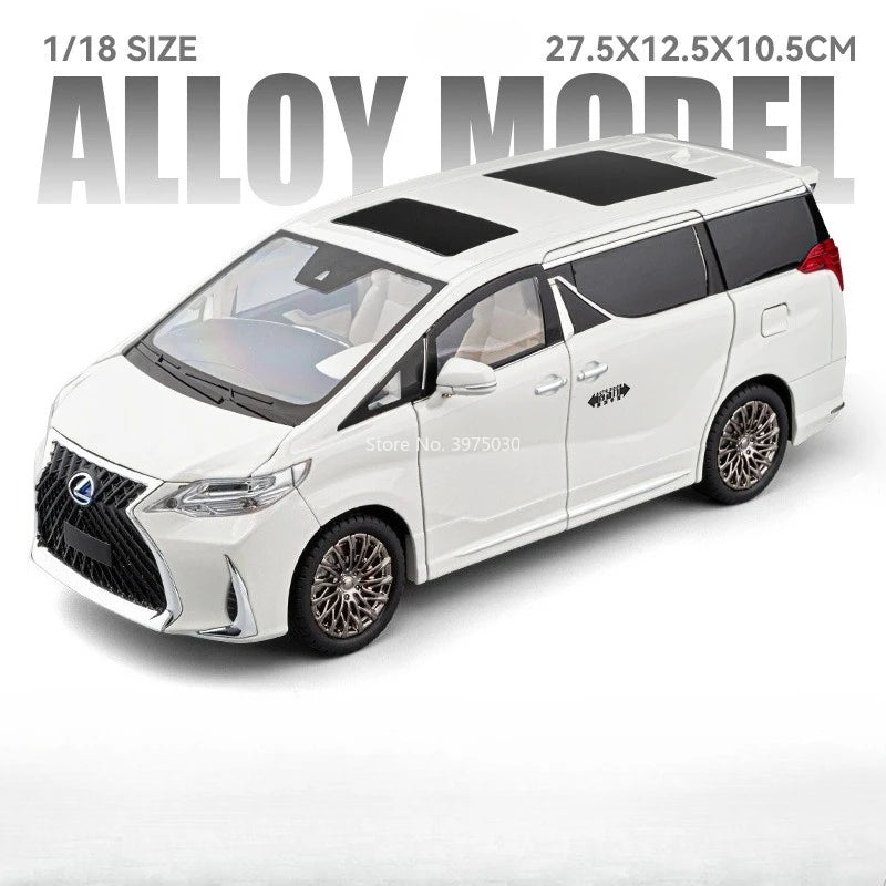 Modelo Auto Lexus LM300 MPV 1:18 Aleación Diecast - Con Luz, Música y Pull Back Regalo Niños