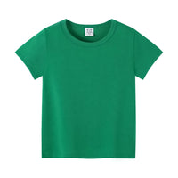 Kids Unisex 100% Cotton Short Sleeve T-Shirt | Solid Colors | Ages 2–12