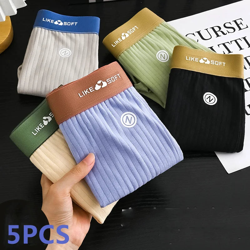 Men's Striped Boxer Shorts 5-Pack | Comfortable Knit Underwear
