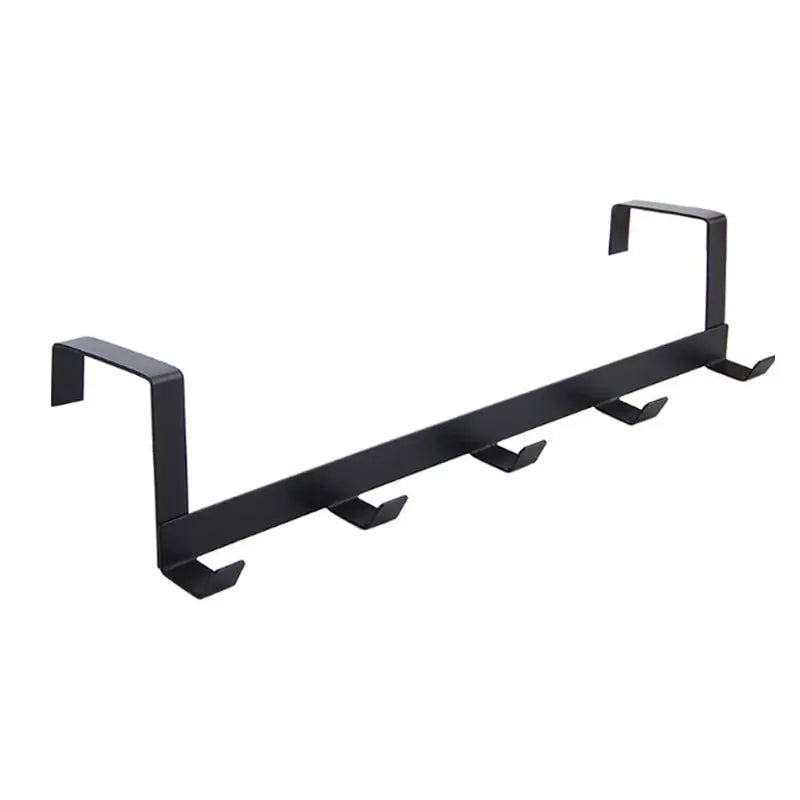 5-Hook Over-the-Door Organizer Rack – No-Drill Iron Hanger for Coats, Towels & Bags
