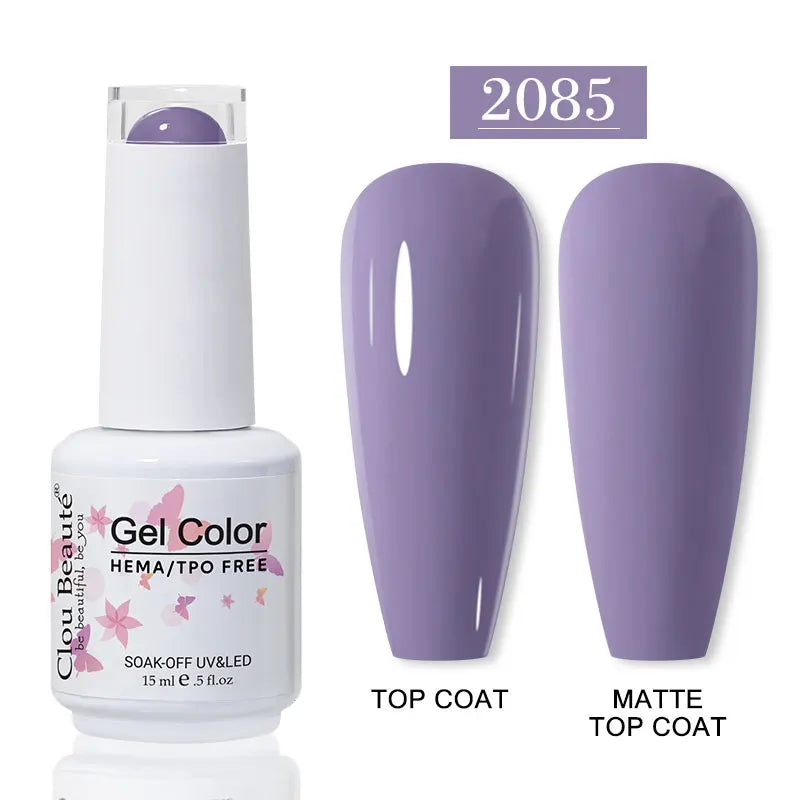 No-Wipe Top Coat & Sticky Base Coat UV Gel Polish — Long-Lasting, MSDS Certified, 15ml