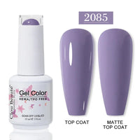 No-Wipe Top Coat & Sticky Base Coat UV Gel Polish — Long-Lasting, MSDS Certified, 15ml