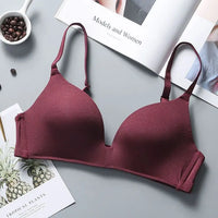 Ultra-Thin Ice Silk Wireless Push-Up Bra – Seamless Gather Bralette | 3/4 Cup | Everyday Lingerie