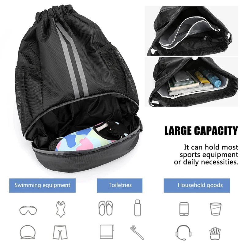 Bolsa Deportiva Impermeable Oxford - Grande para Fútbol, Baloncesto, Gimnasio y Natación