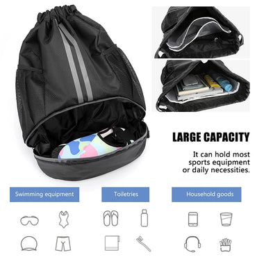 Bolsa Deportiva Impermeable Oxford - Grande para Fútbol, Baloncesto, Gimnasio y Natación