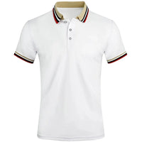 Striped Business Casual Polo Shirt | Men’s Breathable Short Sleeve Top | EU S–XXL