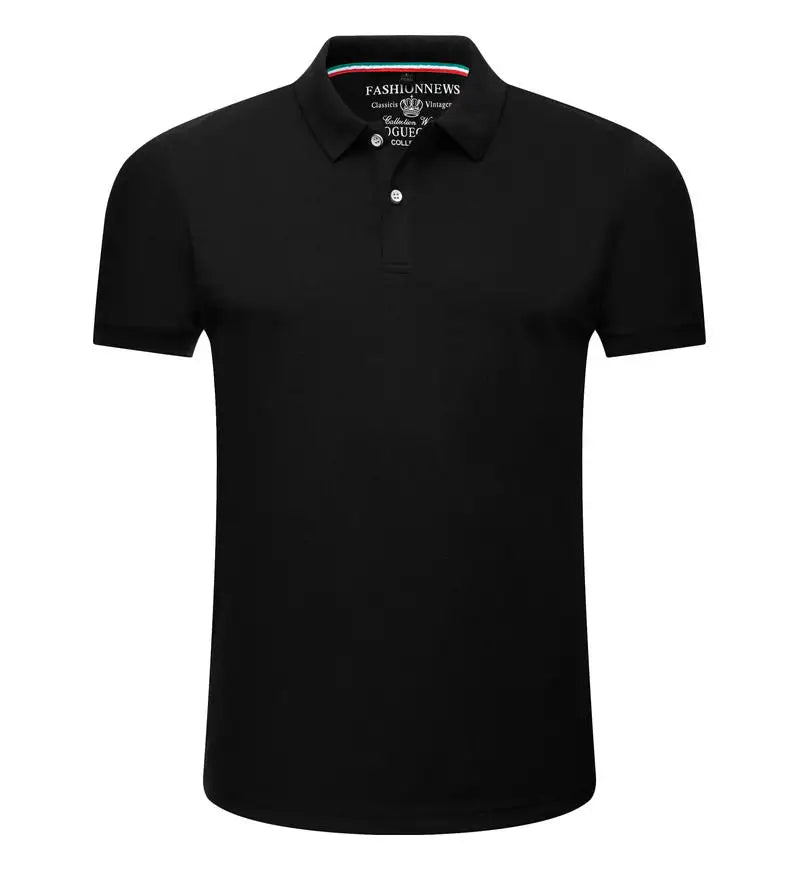 Men's Short Sleeve Polo Shirt — Breathable, Solid Color, Smart Casual Fit