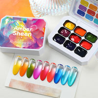 9-Color French Pat Gel Nail Polish Set – 4-in-1 UV/LED | Gradient, Stamping & Painting | DIY & Pro
