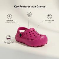 Girls Lightweight EVA Beach Sandals - Breathable Summer Clogs