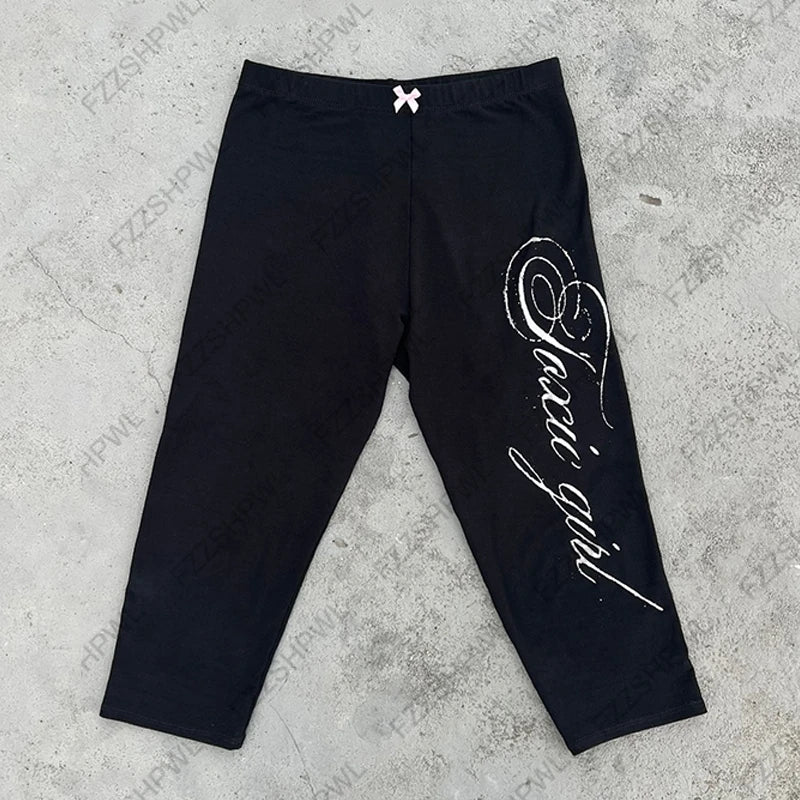 Pantalones Góticos Mujer Estilo Y2K - Capri Slim Fit Hip Hop Harajuku Punk Rock