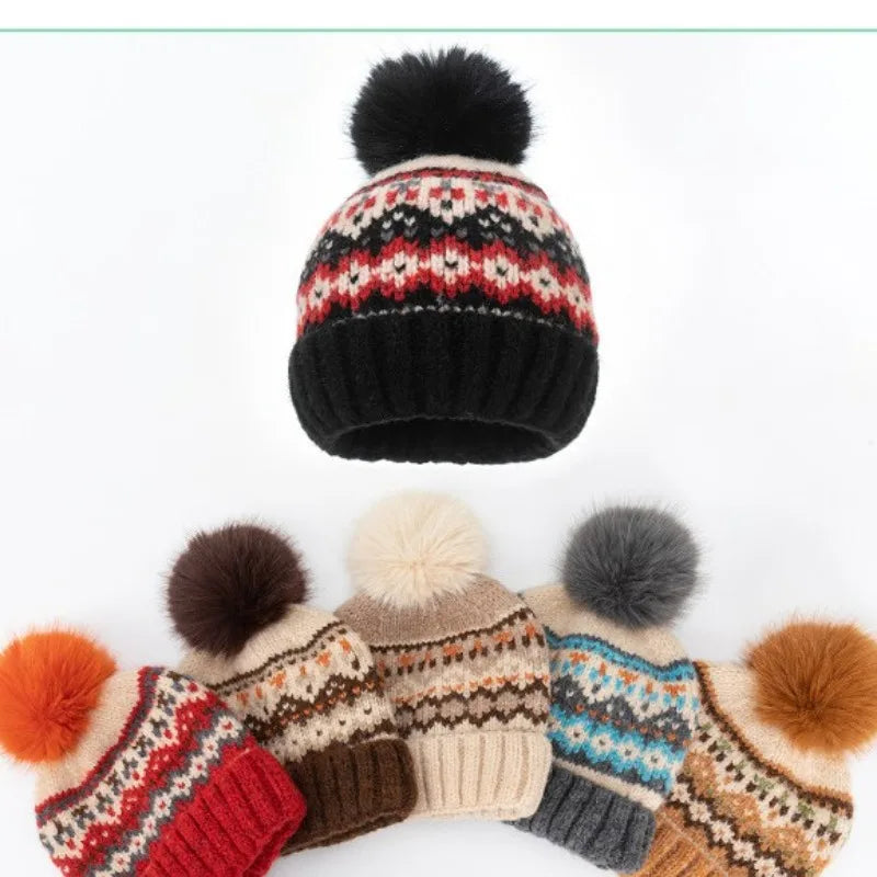 Gorro Slouchy Tejido a Crochet con Pompón - Beanie Artesanal de Invierno para Mujer
