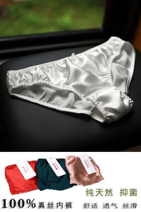 100% Mulberry Silk Underwear for Women – Antibacterial, Breathable & Ultra-Soft Briefs