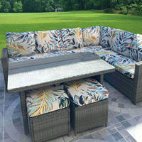 Tropical Print Outdoor Sofa Cushion Cover | Stretch Seat Protector