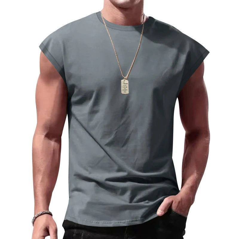 Men's Loose Sleeveless Tank Top – Breathable Casual Vest | Round Neck | Summer Sport & Streetwear