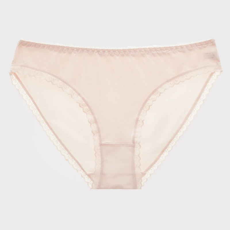Ice Silk G-String Tanga – Low-Rise, Ultra-Soft Lace Trim | Women's Everyday Underwear | M–XL