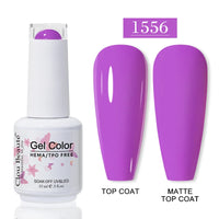 No-Wipe Top Coat & Sticky Base Coat UV Gel Polish — Long-Lasting, MSDS Certified, 15ml