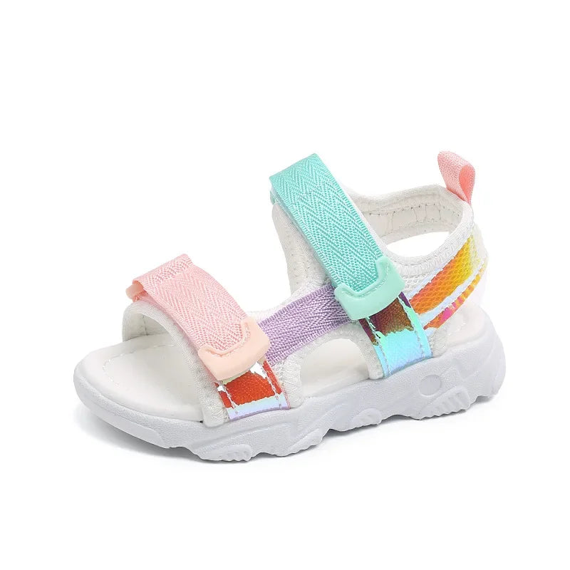 JGSHOWKITO Kids Mesh Sport Sandals - Breathable Anti-Slip Summer Shoes