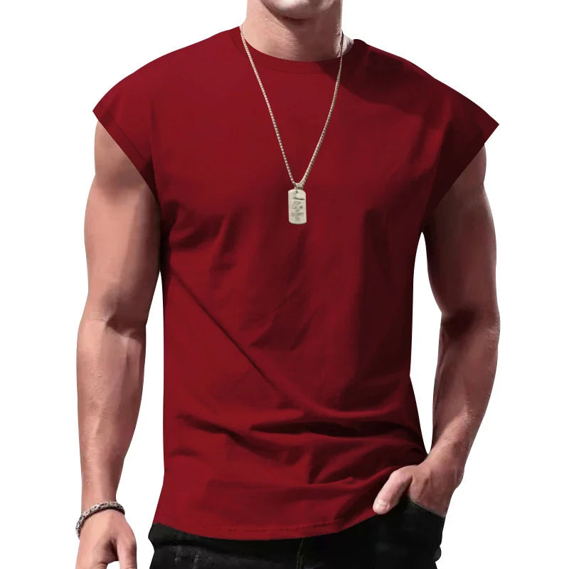 Men's Loose Sleeveless Tank Top – Breathable Casual Vest | Round Neck | Summer Sport & Streetwear
