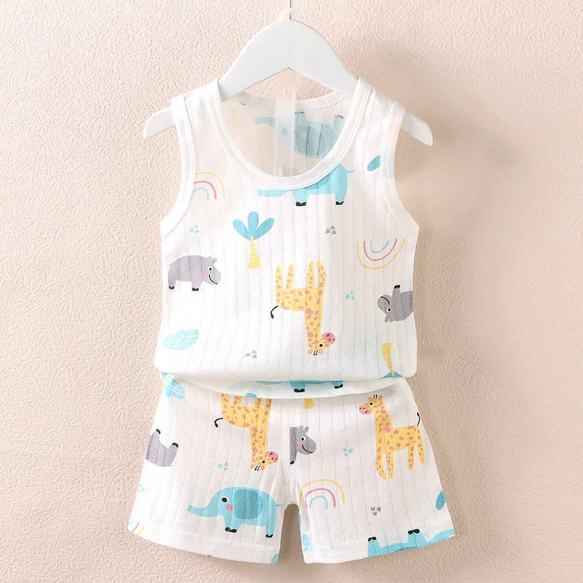 Kids Cotton Tank Top & Shorts Summer Set