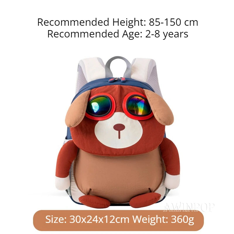3D Cartoon Dog Backpack - Ultra Lightweight Kids School Bag for Kindergarten