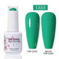 No-Wipe Top Coat & Sticky Base Coat UV Gel Polish — Long-Lasting, MSDS Certified, 15ml