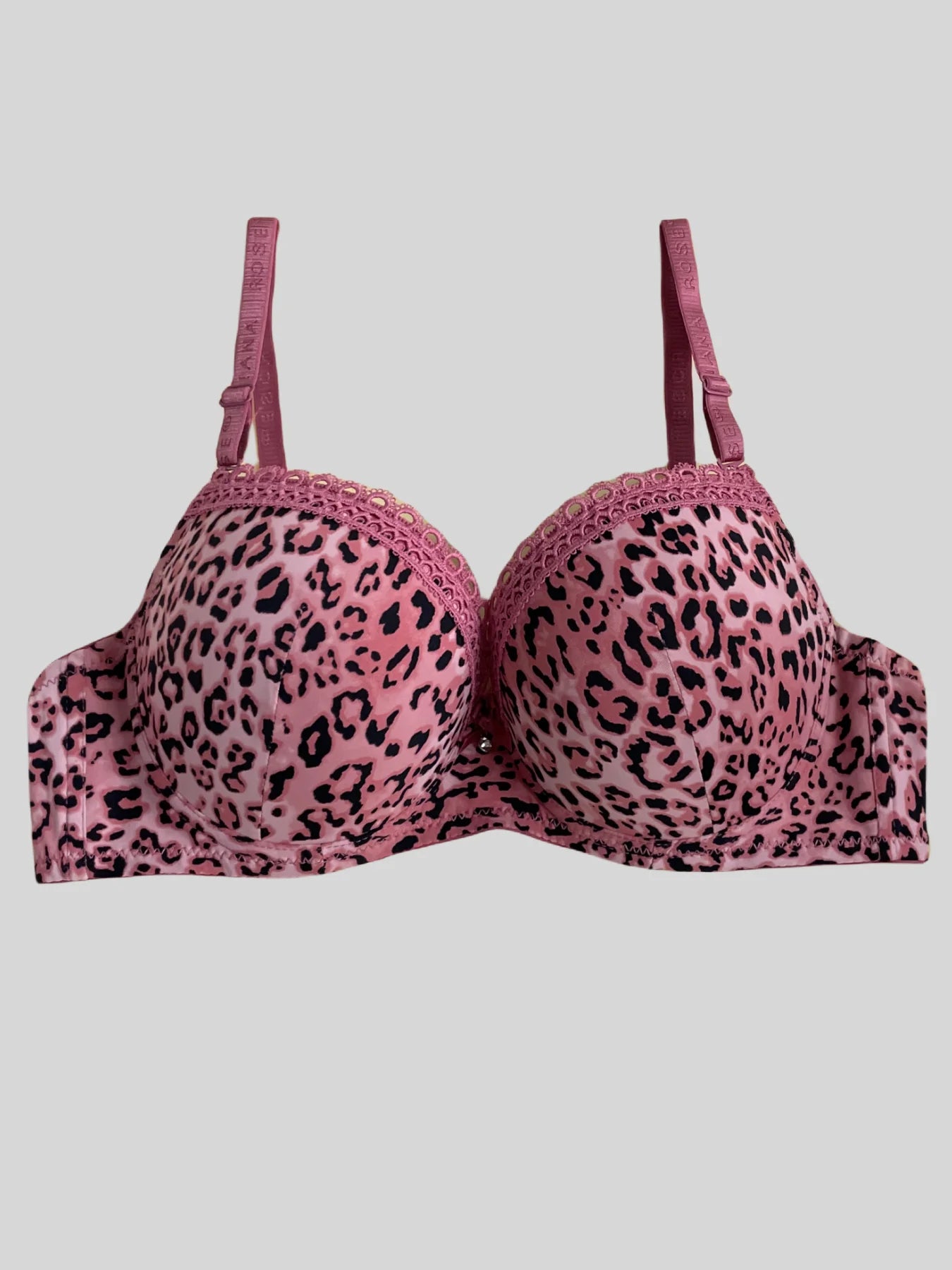 Sostén Push Up Diana Rose Estampado Leopardo - Bra con Aro Copa B para Mujer