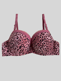Sostén Push Up Diana Rose Estampado Leopardo - Bra con Aro Copa B para Mujer