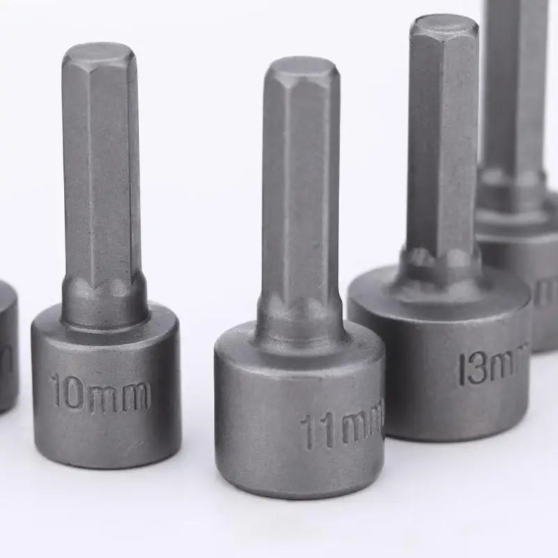 9-Piece Hex Socket Nut Driver Set | 5mm–13mm Sleeve Screwdriver Bits