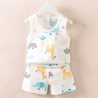 Kids Cotton Tank Top & Shorts Summer Set