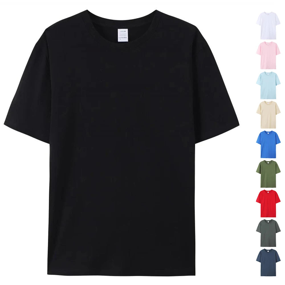 100% Cotton Unisex Plain T-Shirt | Crew Neck, Breathable, Sizes XS–4XL