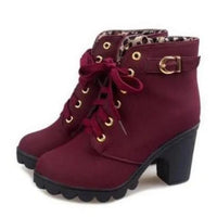 Cross-Tie Ankle Boots for Women – Pointed Toe, Block Heel, Side Zip | Fall & Winter