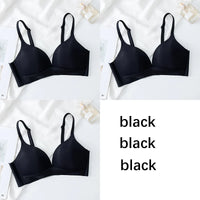 FallSweet 3-Pack Seamless Push-Up Bralette Set | Wireless 3/4 Cup Lingerie