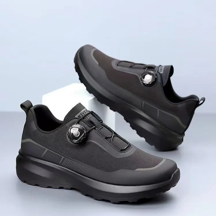 Zapatillas Deportivas Antideslizantes para Hombre - Suela Gruesa con Botón Giratorio