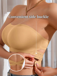 Women's Strapless Seamless Bra – Ice Silk Wire-Free Padded | Traceless Invisible Bra 1pc or 3-Pack