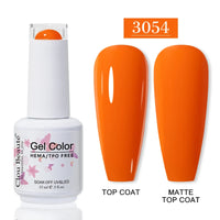 No-Wipe Top Coat & Sticky Base Coat UV Gel Polish — Long-Lasting, MSDS Certified, 15ml