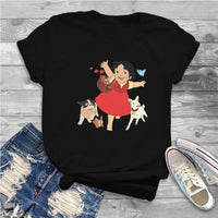 Women's Heidi Cartoon T-Shirt - Cute Casual Summer Tee