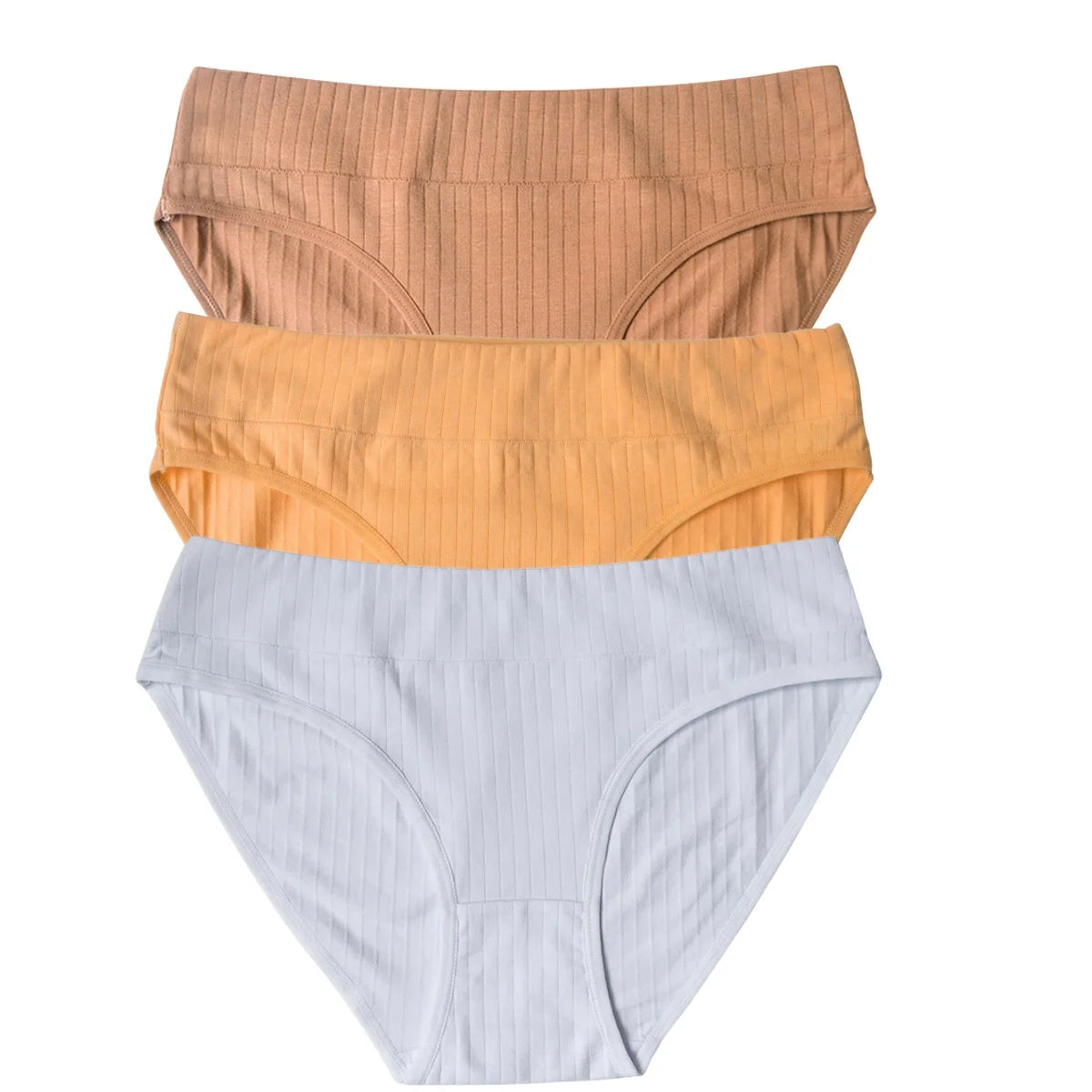 Set de 3 Panties de Algodón - Ropa Interior de Talle Bajo M-XL