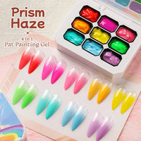 9-Color Gradient Gel Nail Art Set – 4-in-1 UV/LED Gel | Stamping, Painting & Ombre | DIY & Pro