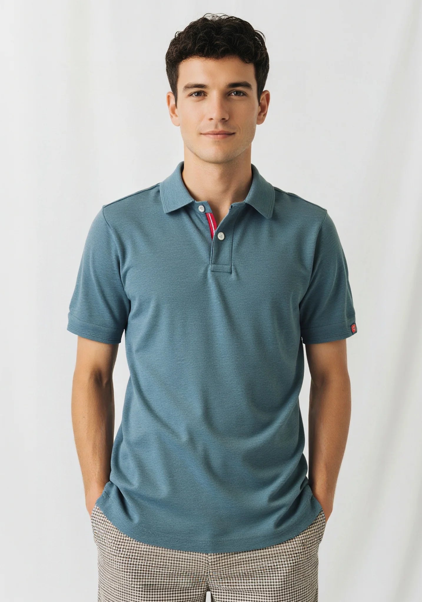 Men's Embroidered Cotton Polo Shirt – Short Sleeve Casual Summer Top